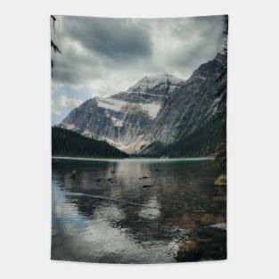 Jasper National Park Mountain Snowy Peak Photo V3 Tapestry