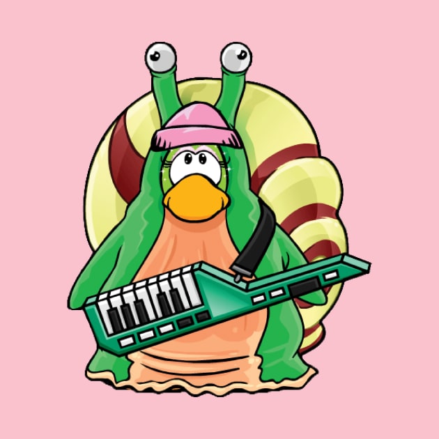 Beanie Snail Penguin with Keytar by jello