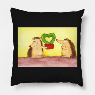 Hedgehog Heart Cactus Pillow