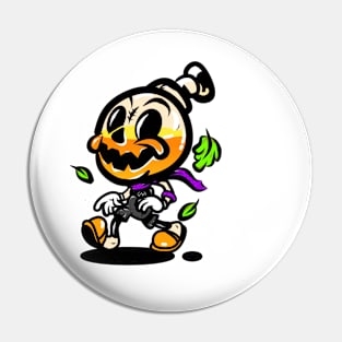 Hallowen pumkin bomb with cartoon style t-shirt Pin