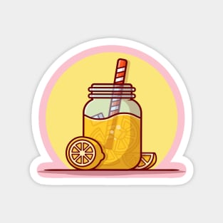 Orange Juice Cartoon Vector Icon Illustration (3) Magnet