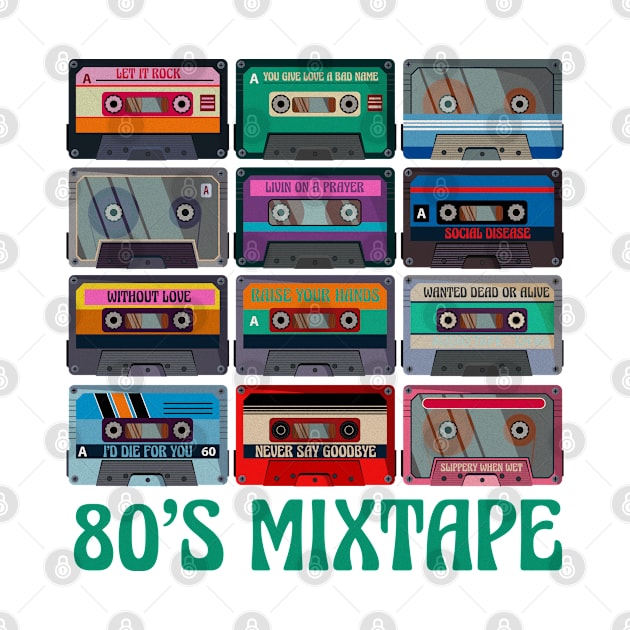 80S MIXTAPE CASSETTE COLLECTION by DopamIneArt