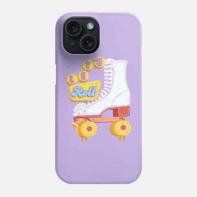 Let’s roll skate (80's colors) Phone Case by jenblove