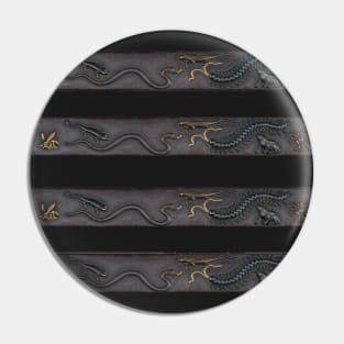 Awesome Creatures on a Kozuka (Japanese Knife Handle) Pin