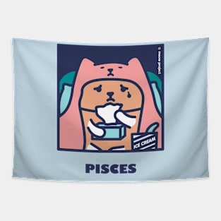 Quarantine Cat Zodiac Signs: Pisces cat Tapestry