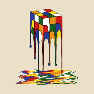 Melting Rubik's Cube Art T-Shirt