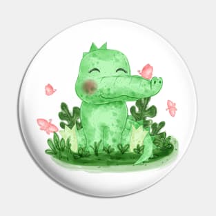 Baby Crocodile Cute Pin