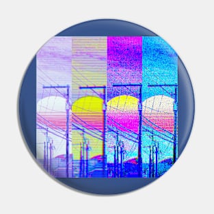 vaporwave alley Pin