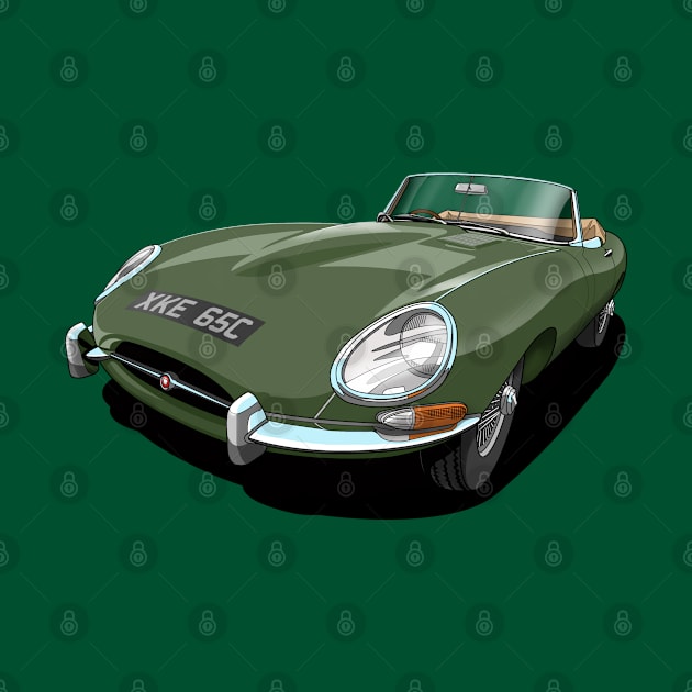 Jaguar e-type roadster by candcretro