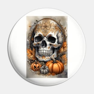 Scary Halloween Calaveras Pin