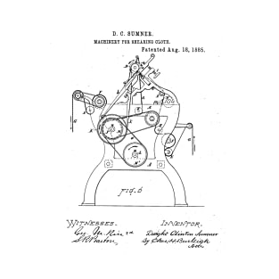 Machinery for shearing cloth Vintage Patent Hand Drawing T-Shirt