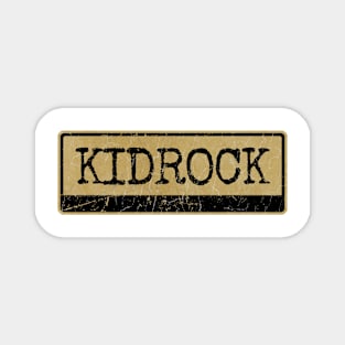 Aliska text black retro - Kidrock Magnet