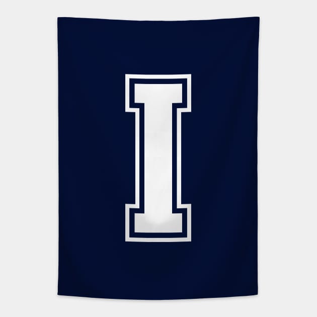 Initial Letter I - Varsity Style Design Tapestry by Hotshots