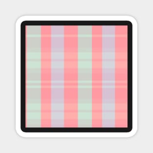 Pastel Aesthetic Evander 1 Hand Drawn Textured Plaid Pattern Magnet