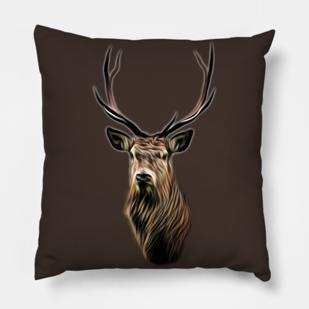 Highland Stag Pillow by Madeinthehighlands