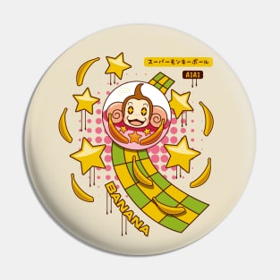 Monkey Banana Star Pin