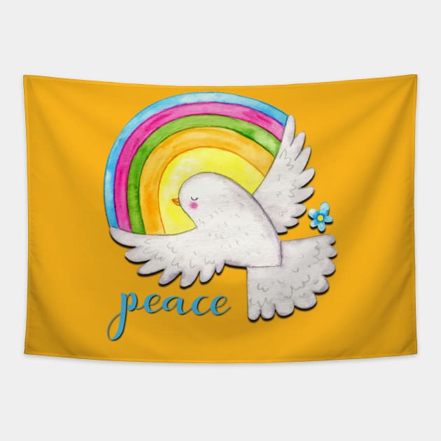 Peace Dove Tapestry by AlondraHanley