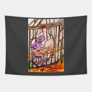 Cage Diving Tapestry