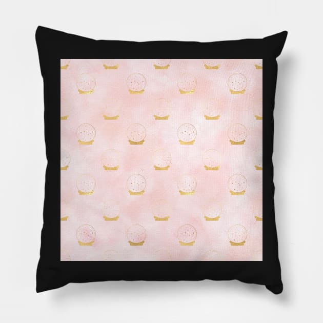 Magic Ball Pink Blush Pastel Pillow by marknprints