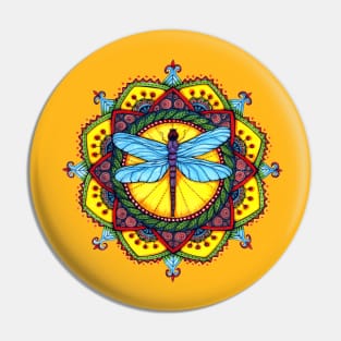 Dragonfly Mandala Pin