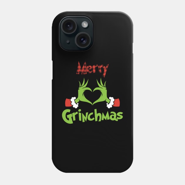 Grinch Christmas Phone Case by Arthasena Illustration 