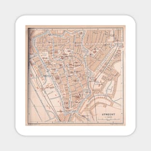 Vintage Map of Utrecht Netherlands (1897) Magnet