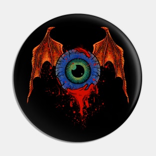 Eyeball bat wings Pin