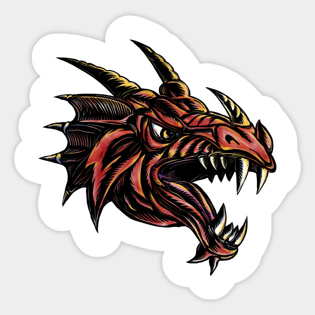 angry dragon head scratchboard angry dragon head scratchboard