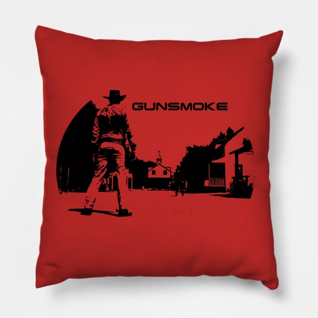 Gunsmoke - The Future - Tv Western Pillow by wildzerouk