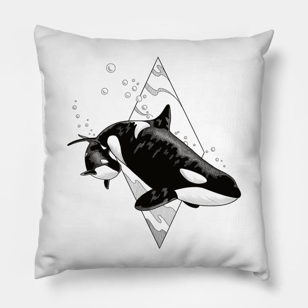 Orcas Pillow by cocotatts