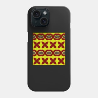 Red Yellow Chrysanthemum Pattern Number 16 Phone Case