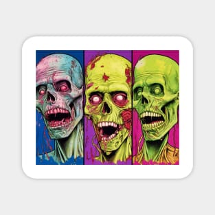 The Vibrant Undead, Pop Art Zombies, Halloween Zombie Magnet