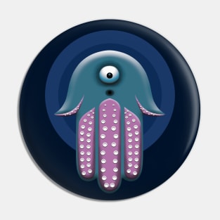 Funny hamsa octopus Pin