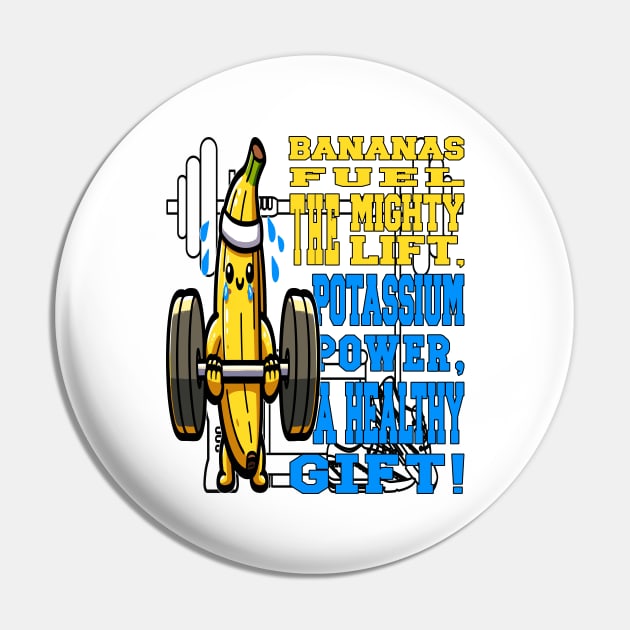 Banana Workout Champion Pin by maknatess