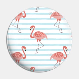 Flamingo Pattern Pin