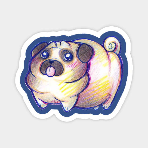 Cute Fat Pug - Pug - Magnet | TeePublic Cute Fat Pug - Pug - Magnet | TeePublic