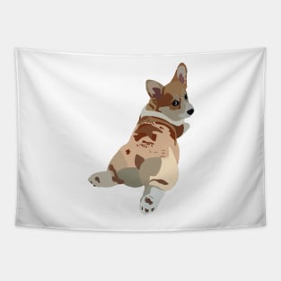 Corgi's Cute look Tapestry