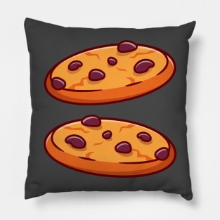 Chocolate Cookies Cartoon Illustration Pillow