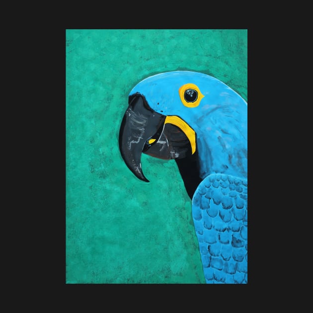 Blue Parrot Pop Art Painting by Sandraartist