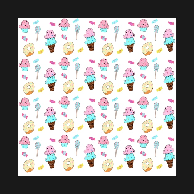 Cute Pastel Ice Cream Cone Candy Lollipop Cupcake Donut by Le Avryl Fleur Boutique