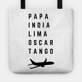 Pilot Phonetic Alphabet Aviation Tote