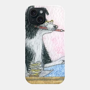 Accountant sheepdog is rounding up the figures Phone Case