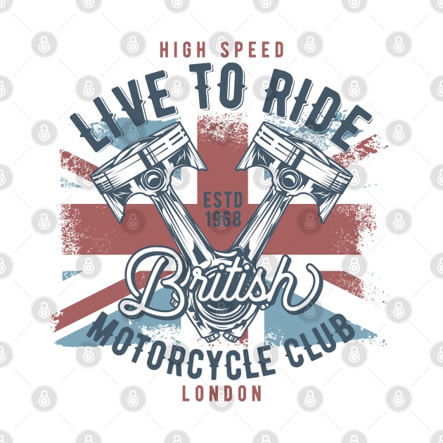 Live to Ride British Motorcycle Club by JabsCreative