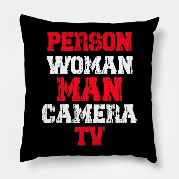 Person Woman Man Camera Tv Pillow by ClothesLine