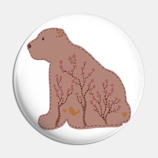 Cross-Stitch Bear Pin