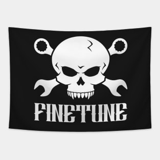 Skull 'n' Tools - Finetune (white) Tapestry