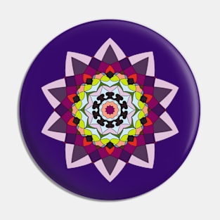 Bright kaleidoscope flower Pin