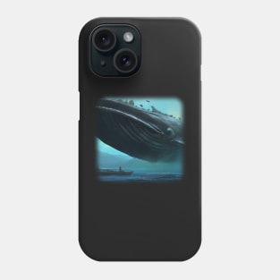 Whale floating in the sky Phone Case