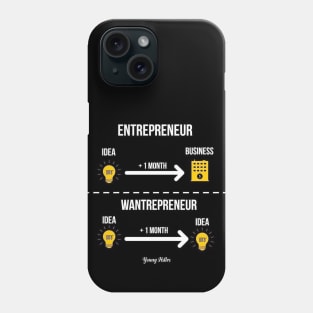 Entrepreneur Vs Wantrepreneur Phone Case