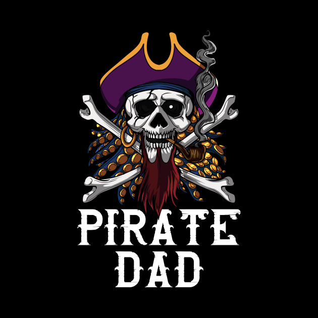 Pirate Dad Skull Crossbones by underheaven